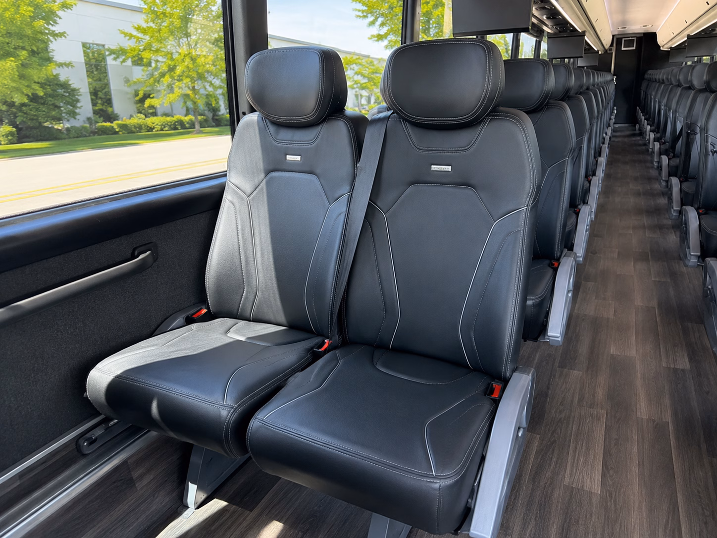 buckeye charter bus rental interior